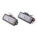 uxcell LEDオートバイ レフレクター レッド LED 長方形 ボルトオン オートバイ レフレクター テールブレーキ ウインカー 2個入り