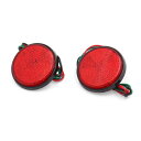 uxcell LEDオートバイ レフレクター レッド LED 円形 オートバイ スクーター レフレクター テールブレーキ ウインカー 2個入り