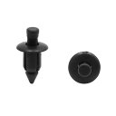 uxcell クリップ リベット ファスナー バンパー ブラック プッシュリベット プラスチック製 フェンダー 6mmの穴 100個入り