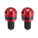 uxcell ハンドルバーエンド キャッププラグバーエンド アルミニウム合金 オートバイ用 ユニバーサル 18mm レッド 1ペア