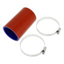 X AUTOHAUX シリコンホース シリコンチューブ インタークーラー ターボ インテークパイプ レッド 長さ100mm 内径54mm 4層構造 汎用 エアク...