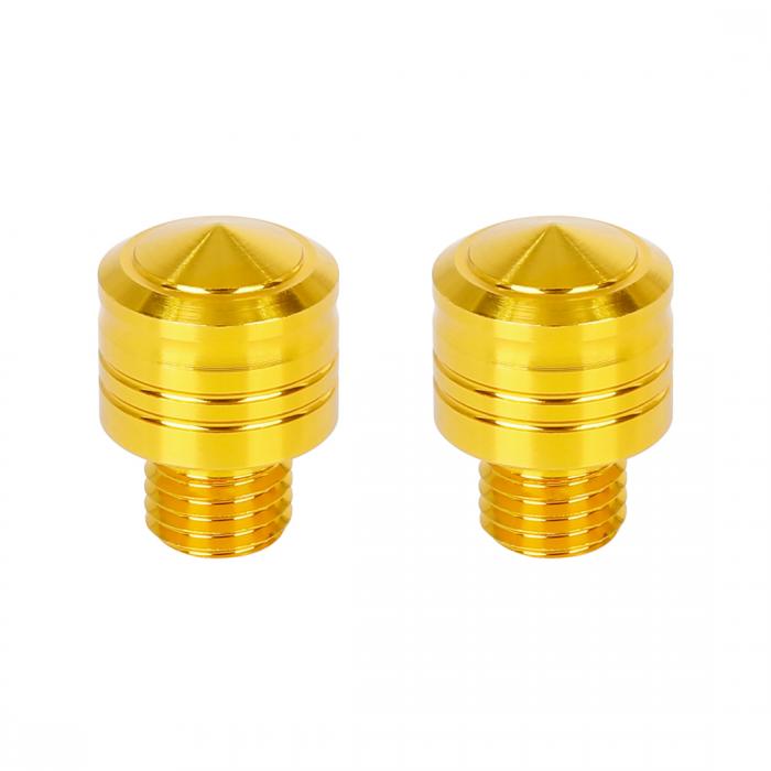 X AUTOHAUX オートバイミラー穴プラグ ミラーホールプラグネジ　メタル　10mm イェロー 2個入り