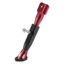Motoforti オートバイのキックスタンド サイドサポートスタンドセット 調整可能 ユニバーサル CNCアルミニウム合金 レッド
