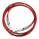 Motoforti スロットルシフトリモコンボックスケーブル マリンタイプ3300/33C 船外エンジンボートモーターステアリングシステム用 レッド 2個 5メ...
