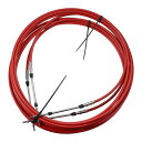 Motoforti マリンスロットルシフトリモコンボックスケーブル タイプ3300/33C Yam ahaに対応 船外機モーターステアリングシステム用 レッド ...