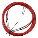 Motoforti スロットルシフトリモコンボックスケーブル マリンタイプ3300/33C 船外エンジンボートモーターステアリングシステム用 レッド 2個 7メ...