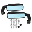X AUTOHAUX バイク ミラー サイドミラー バックミラー 8mm 10mm 左右セット リアビューサイドミラー リアビューミラー ユニバーサル 黒