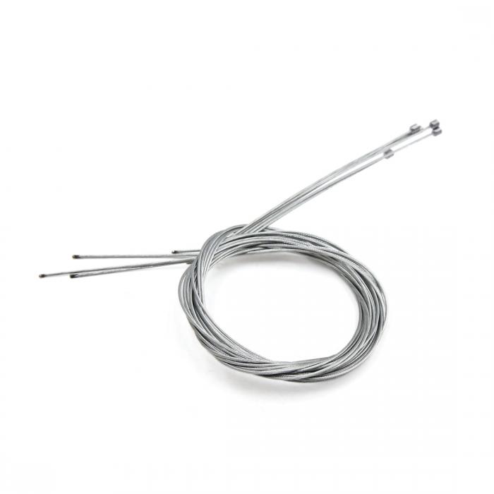 uxcell ブレーキライン ケーブル ワイヤー オートバイスクーター用 ユニバーサル 1.2m 金属 シルバートーン 5個入り