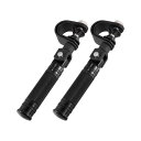 X AUTOHAUX オートバイ フットペグ フットレスト ハイウェイフットペグ 25mm-32mm アルミニウム合金 360度 ブラック 1ペア