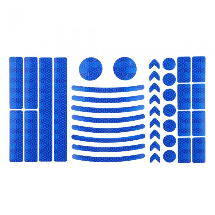 X AUTOHAUX 反射安　全警告テープ / バイクやオートバイ用の外部反射ストリップ / 多目的PET / 42個入..