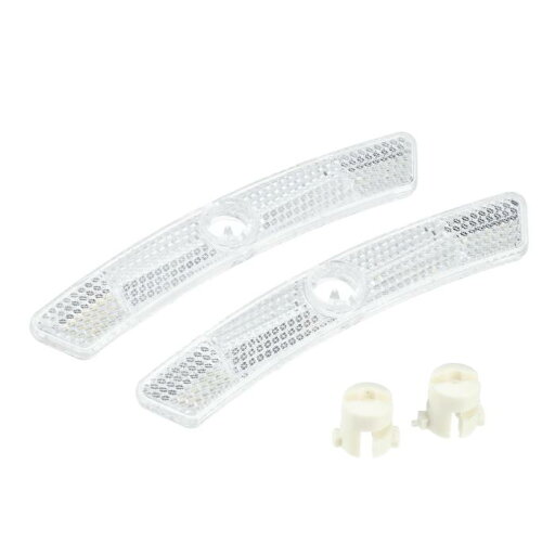 X AUTOHAUX 自転車リフレクター 12.7x2x1.2cm 自転車警告リフレクター ホワイト 1ペア X AUTOHAUX 自転車リフレクター 12.7x2x1.2cm 自転車警告リフレクター ホワイト 1ペア