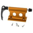 X AUTOHAUX 1 Pc ユニバーサルクイックリリース自転車フォークマウントラック 0.26インチ(6.5mm)/ 0.79インチ(20mm)スルーアクスル用 アルミ合金防食イエロー(4)