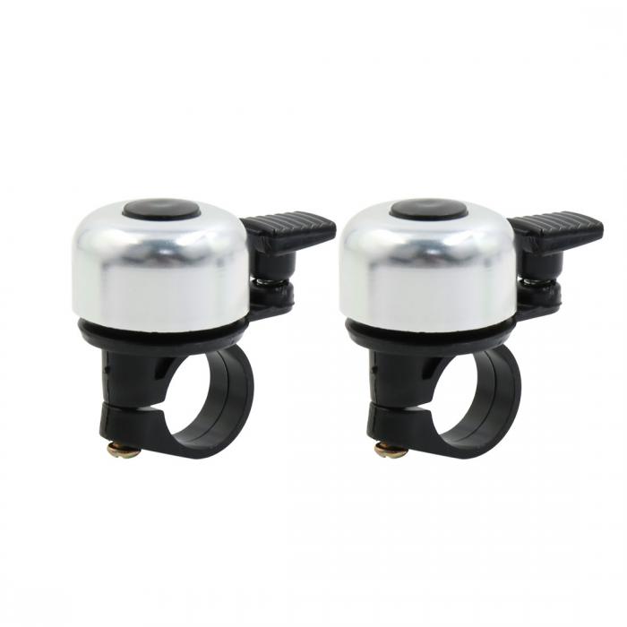 【期間限定10%OFF】uxcell 自転車ベル アルミニウム合金製 ブラック/黒 22mmハンドルバー径 2個入り