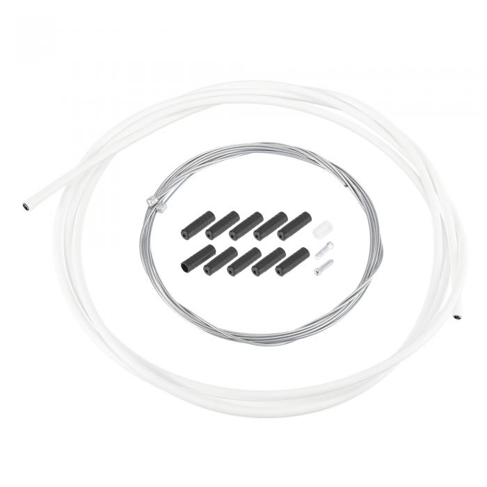 X AUTOHAUX 2 M自転車シフターケーブルハウジング ディレイラーケーブルホースキット 自転車シフターケーブルハウジング ユニバーサル 置換 自転車用 ホワイト