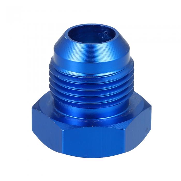 uxcell 車AN10オスフレアボルトブランキングプラグエンドキャップロック ナットフィッティング アルミ合金プラグ 六角コネクタ ブルー(2)