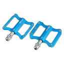 X AUTOHAUX アルミ合金製リアフットペグフラットペダルフットレスト ユニバーサル交換用 ブルー 9/16インチアクスル対応 BMX MTB バイク 自転...