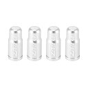X AUTOHAUX タイヤバルブキャップ バルブステムキャップ ダストバルブキャップ アルミニウム合金 フレンチタイプ バイク用 4個入り 銀色
