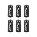 X AUTOHAUX タイヤバルブキャップ バルブステムキャップ ダストバルブキャップ アルミニウム合金 フレンチタイプ バイク用 6個入り 黒