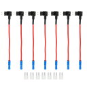 uxcell カーヒューズタップ回路アダプター7個 ユニバーサル 12V 25Aマイクロ2APT APRブレードタイプヒューズ7個付き 1セット(2)