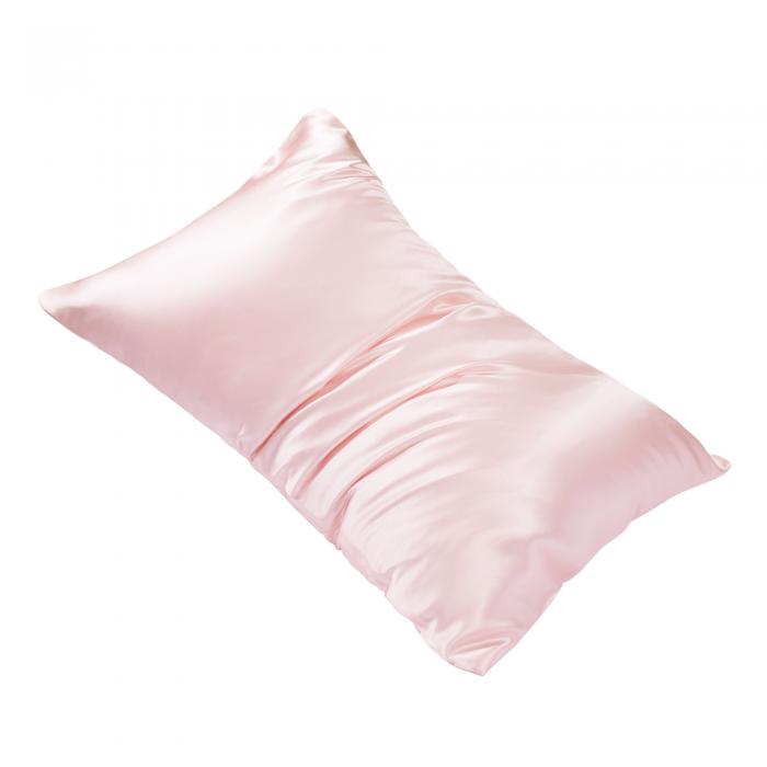 PiccoCasa シルク枕カバー 100%蚕糸 封筒式 絹 ピローケース シルクまくらかばー 19匁 まくら カバー 美肌 美髪 吸湿 光沢 高級 滑らかな材質 両面タイプ ピンク 35*50cm