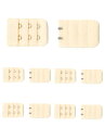 uxcell レディース ブラジャー延長ホック 調整ホック 2段 10枚セット ベージュ 5x3.3cm