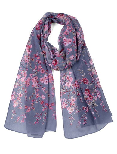 uxcell ロングスカーフ シフォン ショール ビーチ シルク スカーフ 花柄 デニムブルー 160x50cm uxcell ロングスカーフ シフォン ショール ビーチ シルク スカーフ 花柄 デニムブルー 160x50cm