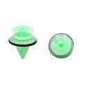 uxcell プラスチックリベット クリップ バンパーフェンダーファスナー グリーン 9mm 20個入り