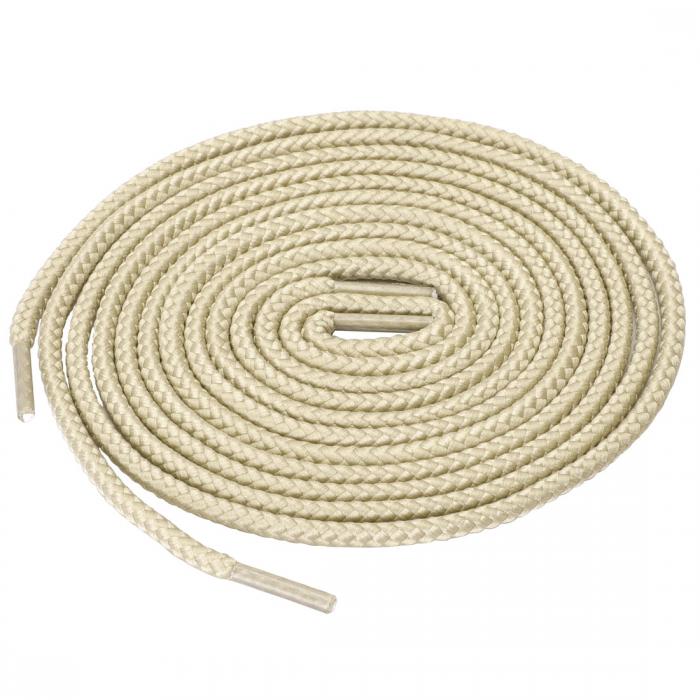 uxcell 靴紐 靴ひも 丸紐 丸型 シューレース 丈夫 レザーシューズ ブーツ用 男女兼用 男女兼用 2足 ベージュ 80 cm