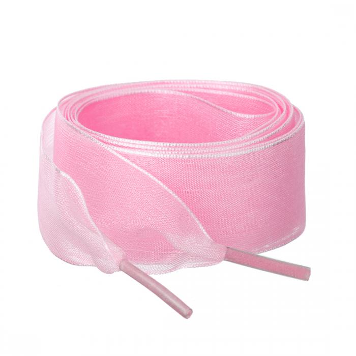 Allegra K 透明 クリア 靴紐 リボン 靴ひも 平型 平ひも シューレース 広幅 スニーカー 幅 2.5cm 2足 ライトピンク 90 cm