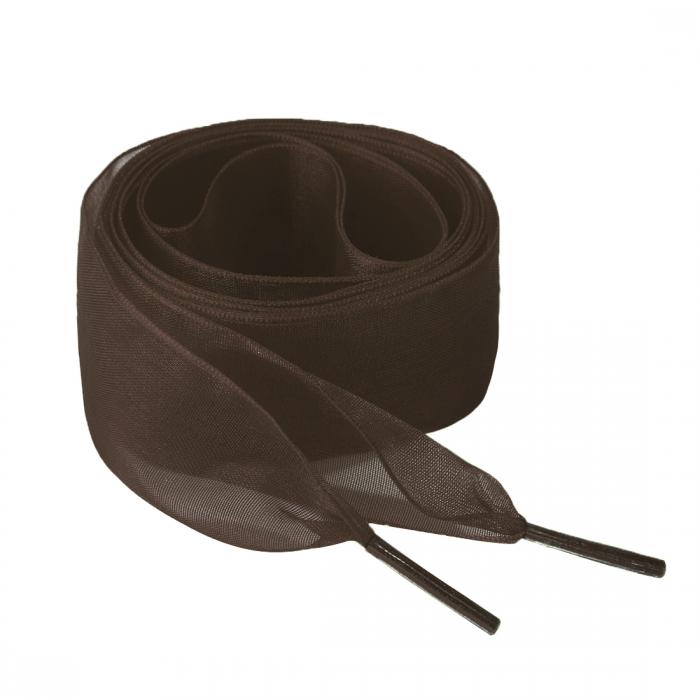 Allegra K 透明 クリア 靴紐 リボン 靴ひも 平型 平ひも シューレース 広幅 スニーカー 幅 2.5cm 2足 コーヒー色 80 cm