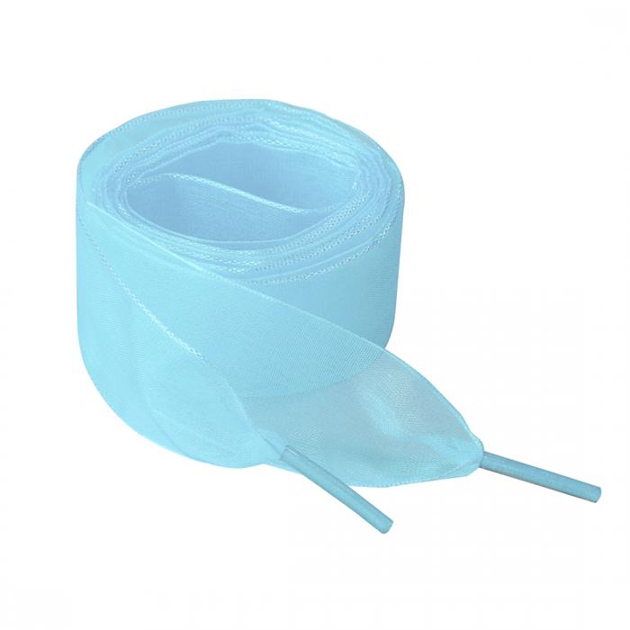 Allegra K 透明 クリア 靴紐 リボン 靴ひも 平型 平ひも シューレース 広幅 スニーカー 幅 2.5cm 2足 スカイブルー 100 cm