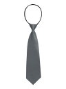 Allegra K ワンタッチネクタイ 8cm レギャラータイ 無地 ジッパー 調節可能 ビジネス メンズ グレー One Size