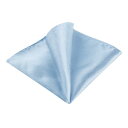 Allegra K ポケットチーフ 無地 ポケットスクエア ハンカチ ビジネス 結婚式 フォーマル メンズ 空色 22x22cm
