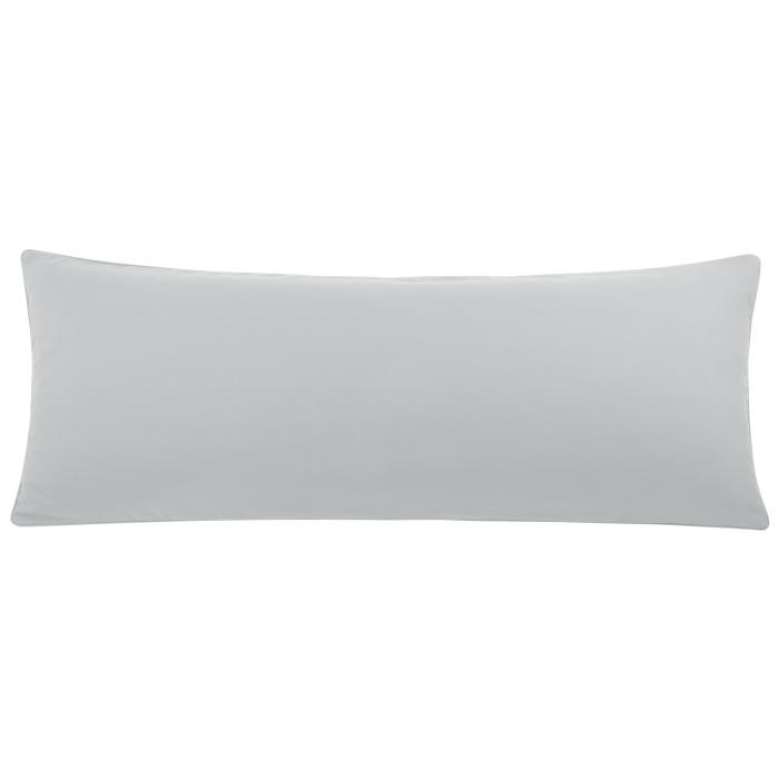 PiccoCasa 抱き枕カバー 枕カバー 隠しファスナー マイクロファイバー 無地 北欧 エレガント ロング 等身大 滑らか ホテル品質 ボディピローケース 1枚 ライトグレー 50x120cm