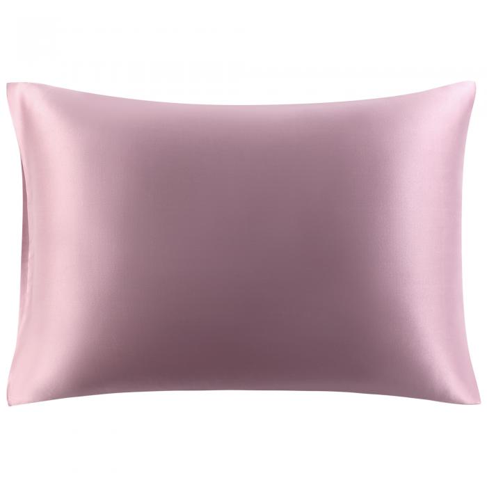 PiccoCasa シルク枕カバー 100%蚕糸 最高25匁 絹 シルク まくらカバー 封筒式 洗える 両面シルク 1枚 まくらかばー 光沢 ピローケース すべすべ 無地 ギフト 四季適応ローズ43x63cm