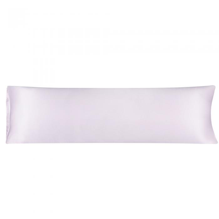 uxcell 枕カバー サテン織り ひんやり 接触冷感 ピローケース 贅沢 上品 光沢感 無地 シワなし 封筒式 一枚入り ライトパープル 50x180cm