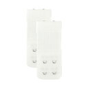 uxcell ブラジャー延長ホック 調整ホック ストレッチ 弾性 ブラエクステンダー 女性用 ホワイト-1 7.5 x 3.7cm