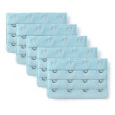 uxcell 3X4ホック ブラエクステンダー エクステンション ストラップ ブラバンド マルチカラー 5pcs レディース ライトブルー 7.5 x 5cm