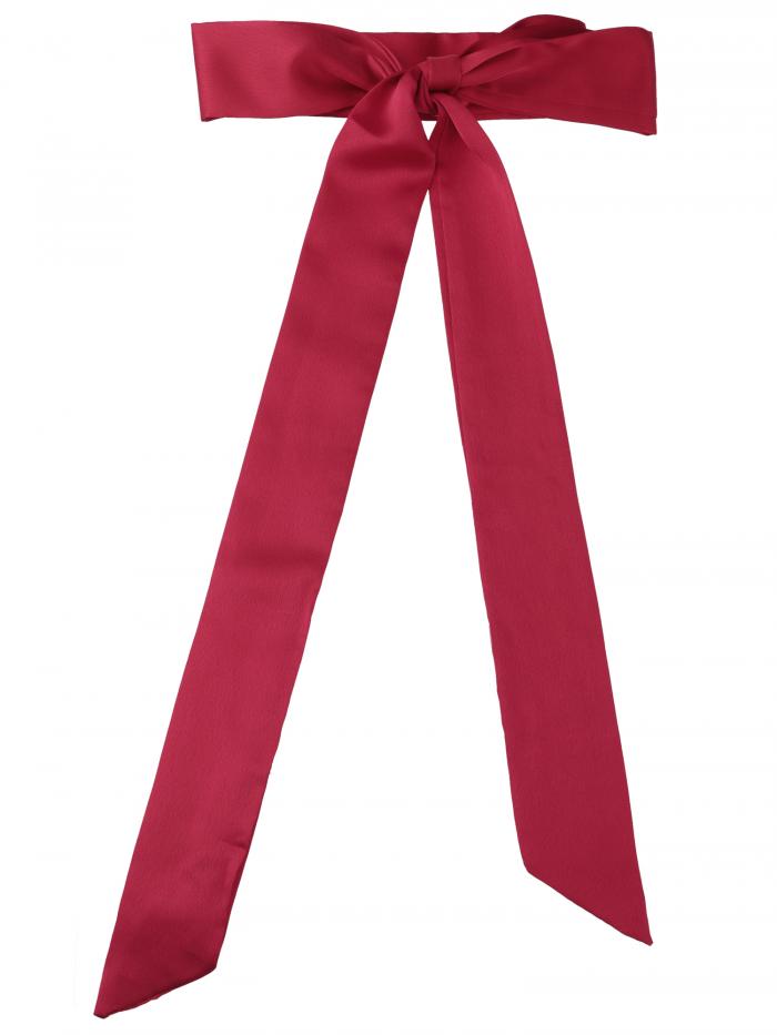 Allegra K スキニースカーフ 無地 ロングスカーフ ネッカチーフ レディース ワインレッド 196*5cm