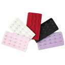 uxcell ブラジャー延長ホック 調整ホック ブラエクステンダー 女性用 マルチカラー 3段5フック 5個