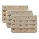 uxcell 3X4ホック ブラエクステンダー エクステンション ストラップ ブラバンド マルチカラー 5pcs レディース ベージュ 7.5 x 5cm
