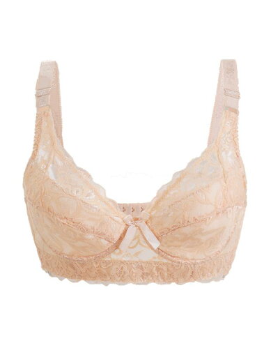uxcell ブラジャー ブラ フルカップ 花 レース 通気性 アンダーワイヤー レディース ベージュ BC70 uxcell ブラジャー ブラ フルカップ 花 レース 通気性 アンダーワイヤー レディース ベージュ BC70