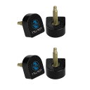 uxcell ハイヒールのヒント プラスチック 金属 15mm x 13mm 女性 ブラック 4個入り