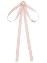 Elerevyo レディース ブローチ ピン 蝶ネクタイ パール アクセサリー プレネクタイ 結婚式 パーティー用 ライトピンク One Size