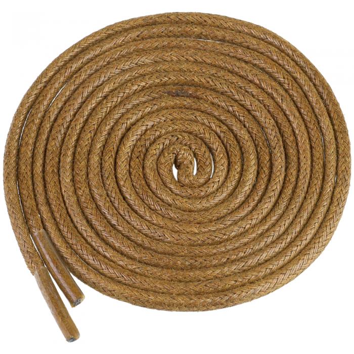 Elerevyo ワックス靴ひも 無地 靴紐 丸紐 丸型 シューレース 丈夫 ブーツ ドレスシューズ用 2ペア イエローブラウン 90cm/35.43