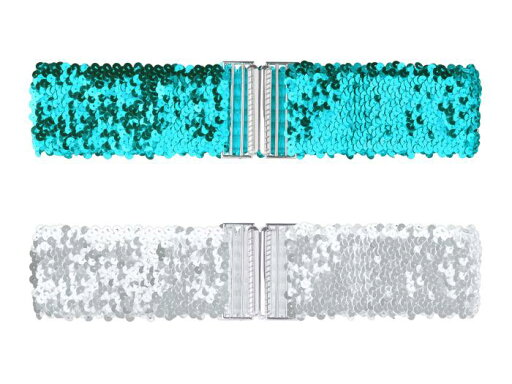Allegra K ストレッチベルト グリッターベルト インターロック バックル スパンコール 装飾 2個 レディース ブルー 60 cm Allegra K ストレッチベルト グリッターベルト インターロック バックル スパンコール 装飾 2個 レディース ブルー 60 cm