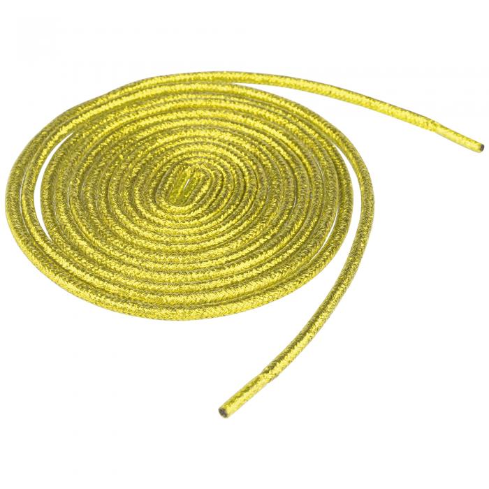 Allegra K グリッター ラウンド シューレース スパークリング スニーカーシューレース ライトゴールデンロッド 120cm/47.25"