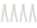 uxcell ブラストラップ 肩ひも ブラストラップ 調節可能 弾性 女性用 ホワイト 無地 幅20mm