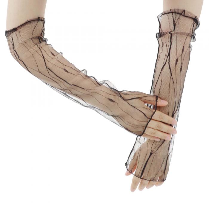 CAPASTEC レース アームカバー レディース おしゃれ 可愛い インスタ映え 日焼け防止 透け感あり アームスリーブ 街歩 ドライブ用 女性用 夏の日常コ...