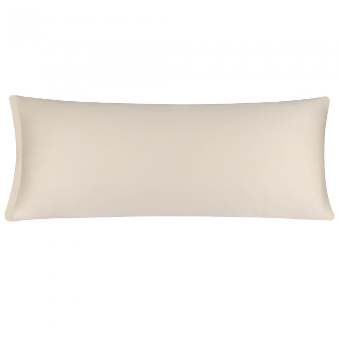 uxcell 枕カバー エジプト 綿 100％ コットン 超長綿 ロング 大きい 等身大 抱き枕カバー ピローケース ホテル品質 北欧 ファスナー 無地 ジッパー付き 1枚 ベージュ 55x140cm